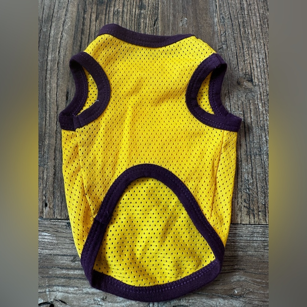 Yellow and Purple Dog Sports Jersey - Picture 2 of 3